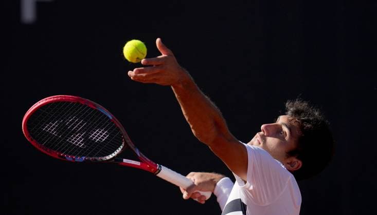 TENNIS - ATP, Tennis Herren Layjet Open BAD WALTERSDORF,AUSTRIA,19.SEP.25 - TENNIS - ATP Challenger Tour, Layjet Open. Image shows Roman Andres Burruchaga (ARG).  GEPAxpictures xMichaelxRiedler