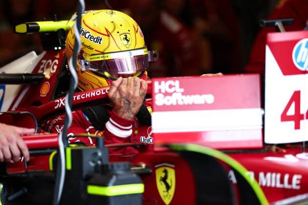 F1 - AZERBAIJAN GRAND PRIX 2025 HAMILTON Lewis (gbr), Scuderia Ferrari SF-25, portrait during the 2025 Formula 1 Qatar Airways Azerbaijan Grand Prix, 17th round of the 2025 FIA Formula One World Championship, WM, Weltmeisterschaft from September 19 to 21, 2025 on the Baku City Circuit, in Baku, Azerbaijan - BakuAzerbaijan  Copyright: xEricxAlonsox