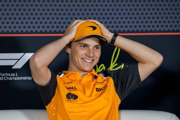 Formel 1 GP Baku Azerbaijan. Donnerstag 18.09.2025 Oscar Piastri 81, McLaren Formula 1 Team in der Pressekonferenz; Formel 1 GP Baku Azerbaijan. Donnerstag 18.09.2025 Copyright: xBEAUTIFULxSPORTS Erlhofx
