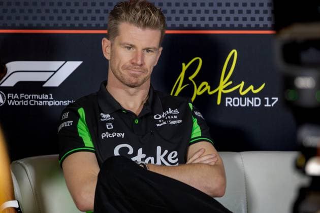 Formel 1 GP Baku Azerbaijan. Donnerstag 18.09.2025 Nico Hülkenberg 27, Stake F1 Team Kick Sauber in der Pressekonferenz; Formel 1 GP Baku Azerbaijan. Donnerstag 18.09.2025 Copyright: xBEAUTIFULxSPORTS Erlhofx