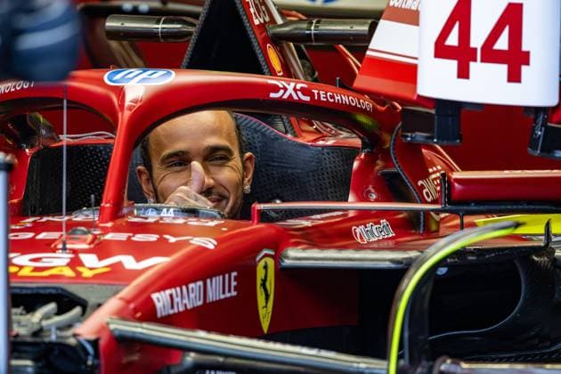 Formel 1 GP Baku Azerbaijan. Donnerstag 18.09.2025 Lewis Hamilton 44, Scuderia Ferrari; Formel 1 GP Baku Azerbaijan. Donnerstag 18.09.2025 Copyright: xBEAUTIFULxSPORTS Erlhofx