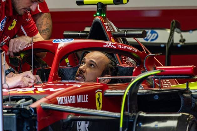 Formel 1 GP Baku Azerbaijan. Donnerstag 18.09.2025 Lewis Hamilton 44, Scuderia Ferrari; Formel 1 GP Baku Azerbaijan. Donnerstag 18.09.2025 Copyright: xBEAUTIFULxSPORTS Erlhofx