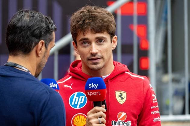Formel 1 GP Baku Azerbaijan. Donnerstag 18.09.2025 Charles Leclerc 16, Scuderia Ferrari; Formel 1 GP Baku Azerbaijan. Donnerstag 18.09.2025 Copyright: xBEAUTIFULxSPORTS Erlhofx