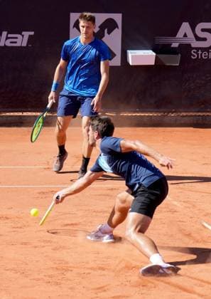 TENNIS - ATP, Tennis Herren Layjet Open BAD WALTERSDORF,AUSTRIA,19.SEP.25 - TENNIS - ATP Challenger Tour, Layjet Open. Image shows Filip Duda and Jiri Barnat (CZE).  GEPAxpictures xMichaelxRiedler