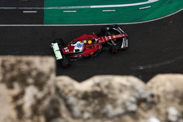F1 - AZERBAIJAN GRAND PRIX 2025 44 HAMILTON Lewis (gbr), Scuderia Ferrari SF-25, action during the 2025 Formula 1 Qatar Airways Azerbaijan Grand Prix, 17th round of the 2025 FIA Formula One World Championship, WM, Weltmeisterschaft from September 19 to 21, 2025 on the Baku City Circuit, in Baku, Azerbaijan - BakuAzerbaijan  Copyright: xEricxAlonsox