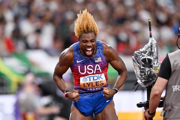 Noah LYLES (USA), SEPTEMBER 19, 2025 - Athletics : World Athletics Championships Tokyo 2025 Men s 200m Final at National Stadium in Tokyo, Japan.  aflo_304028001