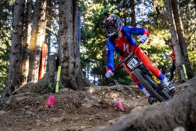 Whoop UCI Mountainbikeworldcup Downhill Lenzerheide WILLIAMS Jordan * SPECIALIZED GRAVITYat Whoop UCI Mountainbikeworldcup Downhill Lenzerheide, 19.09.2025,in Lenzerheide,SUI Foto: Sebastian Sternemannat Whoop UCI Mountainbikeworldcup Downhill Lenzerheide, 19.09.2025,in Lenzerheide,SUI Foto: Sebastian Sternemann