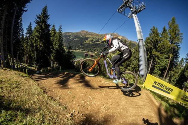 Whoop UCI Mountainbikeworldcup Downhill Lenzerheide BLEWITT Jess CUBE FACTORY RACINGat Whoop UCI Mountainbikeworldcup Downhill Lenzerheide, 19.09.2025,in Lenzerheide,SUI Foto: Sebastian Sternemannat Whoop UCI Mountainbikeworldcup Downhill Lenzerheide, 19.09.2025,in Lenzerheide,SUI Foto: Sebastian Sternemann