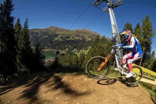 Whoop UCI Mountainbikeworldcup Downhill Lenzerheide SEAGRAVE Tahnee ORBEA FMD RACINGat Whoop UCI Mountainbikeworldcup Downhill Lenzerheide, 19.09.2025,in Lenzerheide,SUI Foto: Sebastian Sternemannat Whoop UCI Mountainbikeworldcup Downhill Lenzerheide, 19.09.2025,in Lenzerheide,SUI Foto: Sebastian Sternemann