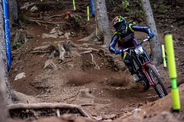 Whoop UCI Mountainbikeworldcup Downhill Lenzerheide BROSNAN Troy CANYON CLLCTV FACTORY TEAMat Whoop UCI Mountainbikeworldcup Downhill Lenzerheide, 19.09.2025,in Lenzerheide,SUI Foto: Sebastian Sternemannat Whoop UCI Mountainbikeworldcup Downhill Lenzerheide, 19.09.2025,in Lenzerheide,SUI Foto: Sebastian Sternemann