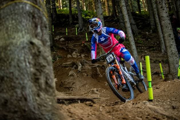 Whoop UCI Mountainbikeworldcup Downhill Lenzerheide MAES Martin ORBEA FMD RACINGat Whoop UCI Mountainbikeworldcup Downhill Lenzerheide, 19.09.2025,in Lenzerheide,SUI Foto: Sebastian Sternemannat Whoop UCI Mountainbikeworldcup Downhill Lenzerheide, 19.09.2025,in Lenzerheide,SUI Foto: Sebastian Sternemann