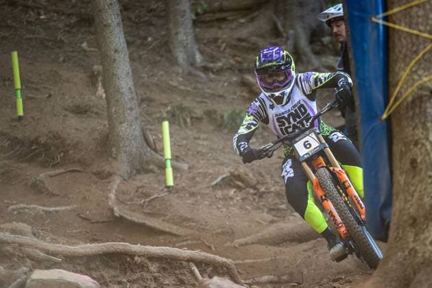 Whoop UCI Mountainbikeworldcup Downhill Lenzerheide HULSEBOSCH Eliana SANTA CRUZ SYNDICATEat Whoop UCI Mountainbikeworldcup Downhill Lenzerheide, 19.09.2025,in Lenzerheide,SUI Foto: Sebastian Sternemannat Whoop UCI Mountainbikeworldcup Downhill Lenzerheide, 19.09.2025,in Lenzerheide,SUI Foto: Sebastian Sternemann