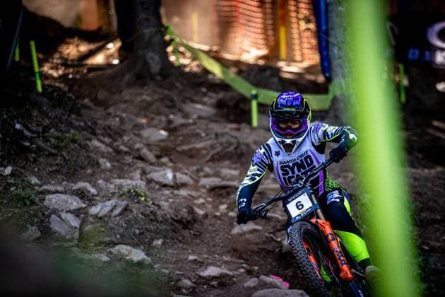 Whoop UCI Mountainbikeworldcup Downhill Lenzerheide HULSEBOSCH Eliana SANTA CRUZ SYNDICATEat Whoop UCI Mountainbikeworldcup Downhill Lenzerheide, 19.09.2025,in Lenzerheide,SUI Foto: Sebastian Sternemannat Whoop UCI Mountainbikeworldcup Downhill Lenzerheide, 19.09.2025,in Lenzerheide,SUI Foto: Sebastian Sternemann