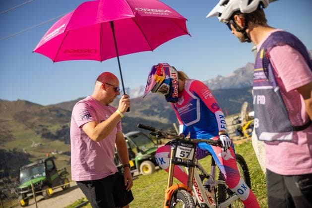 Whoop UCI Mountainbikeworldcup Downhill Lenzerheide SEAGRAVE Tahnee ORBEA FMD RACINGat Whoop UCI Mountainbikeworldcup Downhill Lenzerheide, 19.09.2025,in Lenzerheide,SUI Foto: Sebastian Sternemannat Whoop UCI Mountainbikeworldcup Downhill Lenzerheide, 19.09.2025,in Lenzerheide,SUI Foto: Sebastian Sternemann