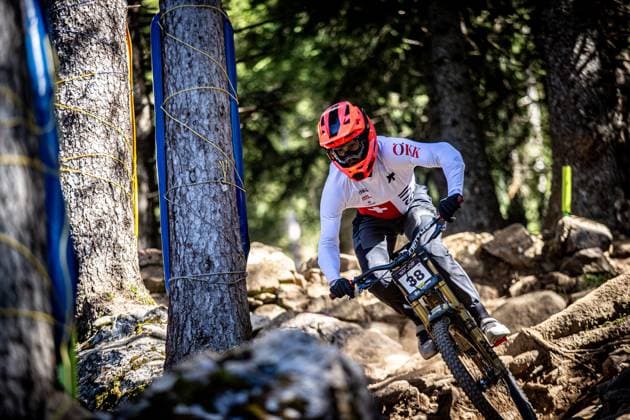 Whoop UCI Mountainbikeworldcup Downhill Lenzerheide KRÄHENBÜHL Marius at Whoop UCI Mountainbikeworldcup Downhill Lenzerheide, 19.09.2025,in Lenzerheide,SUI Foto: Sebastian Sternemannat Whoop UCI Mountainbikeworldcup Downhill Lenzerheide, 19.09.2025,in Lenzerheide,SUI Foto: Sebastian Sternemann