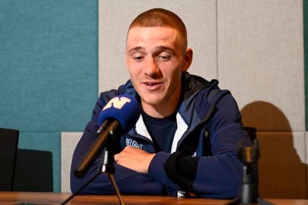 UCI 2025 Road World Championship, WM, Weltmeisterschaft Kigali 19 09 2025 - media activities KIGALI, RWANDA - SEPTEMBER 19 : Evenepoel Remco (BEL) of Soudal - Quick Step pictured during a press conference, PK, Pressekonferenz prior to the 92nd edition of the UCI Road World Championships on September 19, 2025 in Kigali, Rwanda, 19 09 2025 Kigali Rwanda  Copyright: xJanxDexMeuleneirx