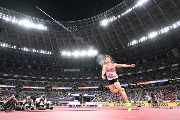 Momone Ueda (JPN), SEPTEMBER 19, 2025 - Athletics : World Athletics Championships Tokyo Women s Javelin Throw heat at National Stadium in Tokyo, Japan.  aflo_304042918