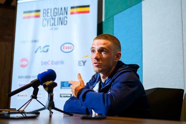 UCI 2025 Road World Championship, WM, Weltmeisterschaft Kigali 19 09 2025 - media activities KIGALI, RWANDA - SEPTEMBER 19 : Evenepoel Remco (BEL) of Soudal - Quick Step pictured during a press conference, PK, Pressekonferenz prior to the 92nd edition of the UCI Road World Championships on September 19, 2025 in Kigali, Rwanda, 19 09 2025 Kigali Rwanda  Copyright: xJanxDexMeuleneirx
