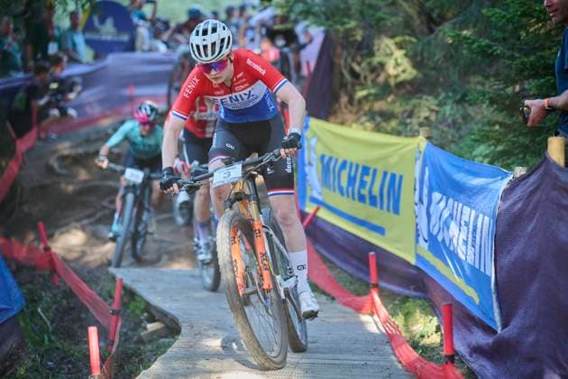 2025 WHOOP UCI Mountain Bike World Series XCC World Cup Women Elite, Lenzerheide, Schweiz Lenzerheide, Schweiz. 19. September 2025. Puck Pieterse (Alpecin-Deceuninck) während des Cross Country Short Track der Damen Elite an den WHOOP UCI Mountain Bike World Series 2025 in Lenzerheide.