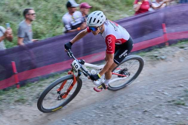 2025 WHOOP UCI Mountain Bike World Series XCC World Cup Women Elite, Lenzerheide, Schweiz Lenzerheide, Schweiz. 19. September 2025. Jennifer Jackson während des Cross Country Short Track der Damen Elite an den WHOOP UCI Mountain Bike World Series 2025 in Lenzerheide.
