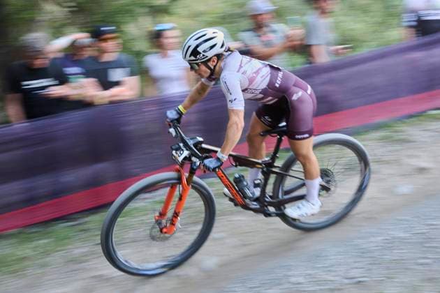 2025 WHOOP UCI Mountain Bike World Series XCC World Cup Women Elite, Lenzerheide, Schweiz Lenzerheide, Schweiz. 19. September 2025. Chiara Teocchi während des Cross Country Short Track der Damen Elite an den WHOOP UCI Mountain Bike World Series 2025 in Lenzerheide.
