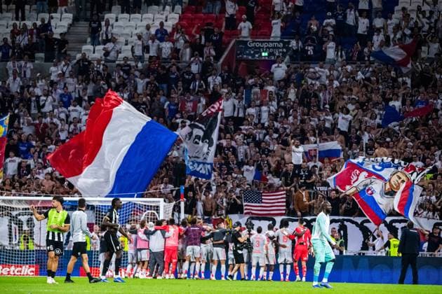 FOOTBALL : Olympique Lyonnais vs SCO Angers - Ligue 1 - JournÃ e 5 - 19 09 2025 Joie des joueurs Lyonnais apres le coup de sifflet final LyonFrance  Copyright: xBaptistexAutissierx