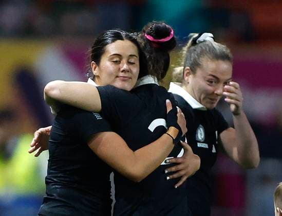 New Zealand post match dejection. New Zealand Black Ferns v Canada, Women™s Rugby World Cup Semi Final match at Ashton Gate Stadium, Bristol, England on Friday 19 September 2025. Photo credit: Matthew Impey Bristol United Kingdom Copyright: xx
