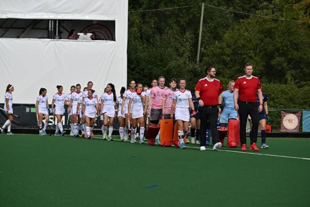 RECORD DATE NOT STATED Hockey, Damen, 1. Bundesliga, BHC - Düsseldorfer HC 20.09.2025, einlaufen Bremen Bremen Deutschland