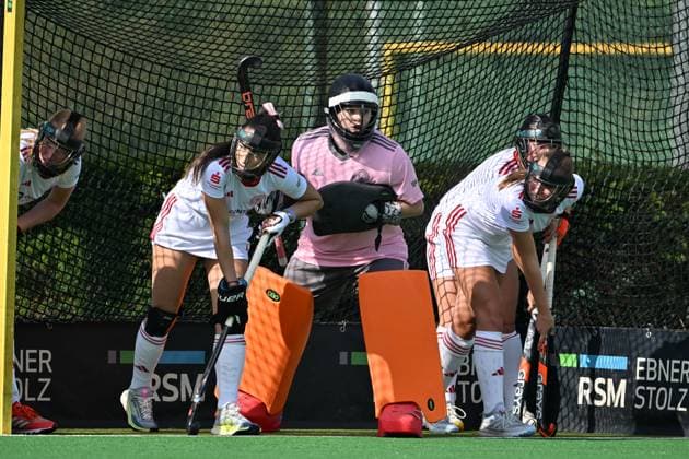 RECORD DATE NOT STATED Hockey, Damen, 1. Bundesliga, BHC - Düsseldorfer HC 20.09.2025, eckenverteidigung bhc Bremen Bremen Deutschland