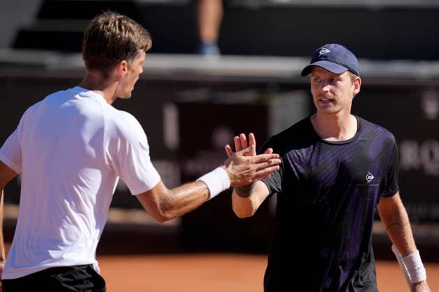 TENNIS - ATP, Tennis Herren Layjet Open BAD WALTERSDORF,AUSTRIA,20.SEP.25 - TENNIS - ATP Challenger Tour, Layjet Open. Image shows Nino Serdarusic (CRO) and David Pichler (AUT).  GEPAxpictures xMichaelxRiedler