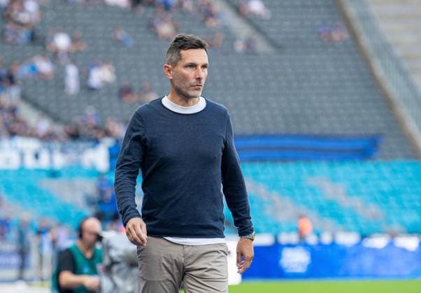 Fussball, Herren, Saison 2025 2026, 2. Bundesliga (6. Spieltag), Hertha BSC - SC Paderborn, Trainer Stefan Leitl (Hertha BSC), 20.09. 2025,