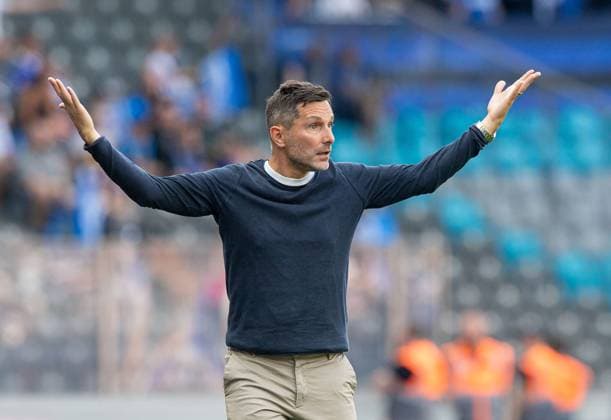 Fussball, Herren, Saison 2025 2026, 2. Bundesliga (6. Spieltag), Hertha BSC - SC Paderborn, Trainer Stefan Leitl (Hertha BSC), 20.09. 2025,