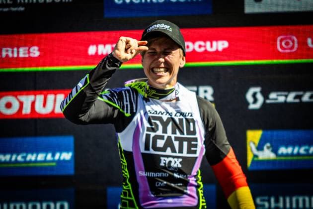 Whoop UCI Mountainbikeworldcup Downhill Lenzerheide HOFFMANN Nina SANTA CRUZ SYNDICATEat Whoop UCI Mountainbikeworldcup Downhill Lenzerheide, 20.09.2025,in Lenzerheide,SUI Foto: Sebastian Sternemannat Whoop UCI Mountainbikeworldcup Downhill Lenzerheide, 20.09.2025,in Lenzerheide,SUI Foto: Sebastian Sternemann