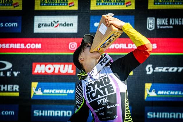Whoop UCI Mountainbikeworldcup Downhill Lenzerheide HOFFMANN Nina SANTA CRUZ SYNDICATEat Whoop UCI Mountainbikeworldcup Downhill Lenzerheide, 20.09.2025,in Lenzerheide,SUI Foto: Sebastian Sternemannat Whoop UCI Mountainbikeworldcup Downhill Lenzerheide, 20.09.2025,in Lenzerheide,SUI Foto: Sebastian Sternemann