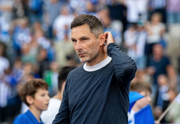 Fussball, Herren, Saison 2025 2026, 2. Bundesliga (6. Spieltag), Hertha BSC - SC Paderborn, Trainer Stefan Leitl (Hertha BSC), 20.09. 2025,