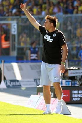 20.09.2025, xpfrx, Fussball 2.Bundesliga, Eintracht Braunschweig - SV Elversberg v.l. Trainer Vincent Wagner (SV Elversberg) (DFL DFB REGULATIONS PROHIBIT ANY USE OF PHOTOGRAPHS as IMAGE SEQUENCES and or QUASI-VIDEO) Braunschweig