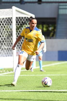 Nelly Juckel (31 Jena) in Aktion beim Google Pixel Frauen Bundesligaspiel FC Bayern München - FC Carl Zeiss Jena am 20.09.2025. München FC Bayern Campus Bayern Deutschland