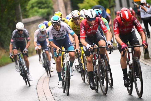 Super 8 Classic 2025 Cycling Race HAACHT, BELGIUM - SEPTEMBER 20 : rider of Bahrain - Victorius during the 27th edition of Super 8 Classic an UCI ProSeries 1.Pro one day cycling road race for Men Elite of 198.9 km with start in Brakel and finish in Haacht on September 20, 2025 in Haacht, Belgium, 20 09 2025 ( Motordriver Rodrique Verfaillie - Haacht Belgium  Copyright: xGvgx