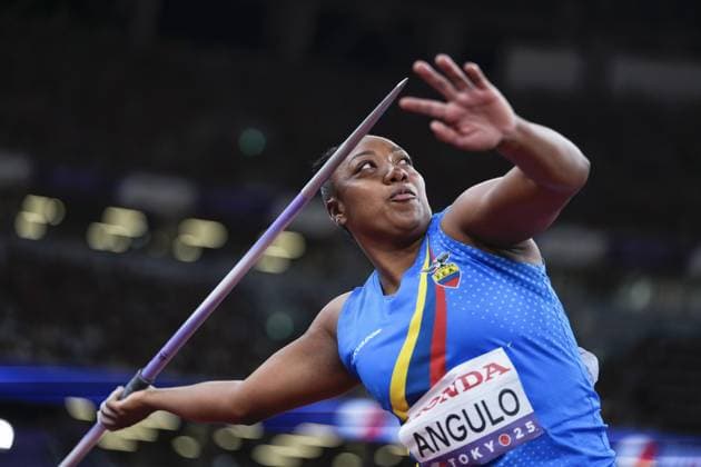 World Athletics Championships Tokyo 2025 Juleisy Angulo of Ecuador competes en route to winning the women s javelin throw final at the World Athletics Championships at National Stadium in Tokyo on Sept. 20, 2025.  A14AA0004865668P