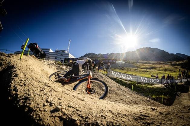 Whoop UCI Mountainbikeworldcup Downhill Lenzerheide HARTENSTERN Max CUBE FACTORY RACINGat Whoop UCI Mountainbikeworldcup Downhill Lenzerheide, 20.09.2025,in Lenzerheide,SUI Foto: Sebastian Sternemann