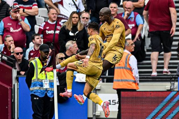 West Ham United v Crystal Palace - Premier League Jean Philippe Mateta (14 Crystal Palace) celebrates after scoring the team s first goal during the Premier League match between West Ham United and Crystal Palace at the London Stadium in Stratford, United Kingdom, on September 20, 2025. Stratford Greater London United Kingdom  Copyright: xMIxNewsx originalFilename:fletcher-westhamu250920_npHwc.jpg