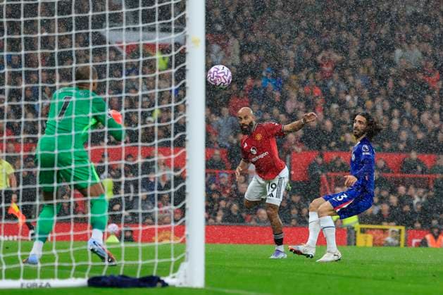 Manchester United, ManU v Chelsea Premier League 20 09 2025. Bryan Mbeumo (19) of Manchester United has a header on goal during the Premier League match between Manchester United and Chelsea at Old Trafford, Manchester, England on 20 September 2025. Manchester Old Trafford Greater Manchester England Editorial use only DataCo restrictions apply See www.football-dataco.com , Copyright: xConorxMolloyx PSI-22864-0033