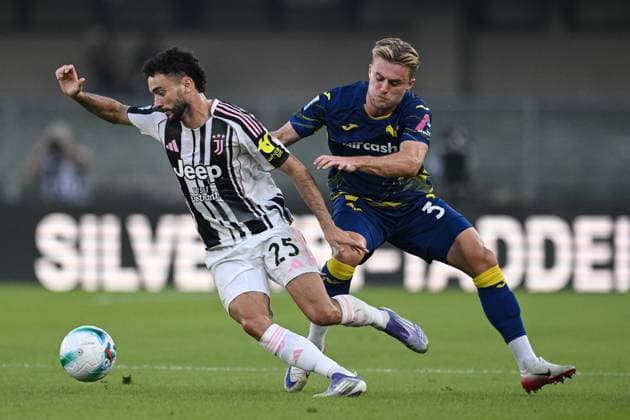Mg Verona 20 09 2025 - campionato di calcio serie A Hellas Verona-Juventus foto Matteo Gribaudi Image nella foto: Joao Mario-Unai Nunez 