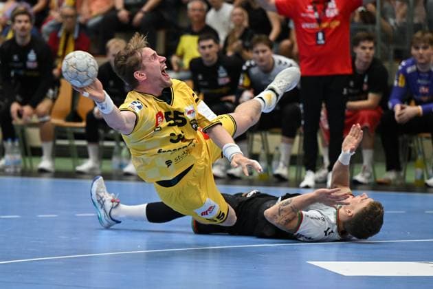 Deutschland, Handball, 2. Bundesliga, 4. Spieltag, 2025 2026, HSG Krefeld Niederrhein vs TuSEM Essen, 20.09.2025, Glockenspitzhalle, Krefeld, Deutschland, Niklas Ingenpaß (HSG Krefeld Niederrhein, 55) Copyright: xMarkusxVerwimpx