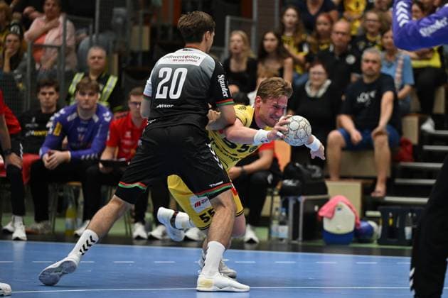 Deutschland, Handball, 2. Bundesliga, 4. Spieltag, 2025 2026, HSG Krefeld Niederrhein vs TuSEM Essen, 20.09.2025, Glockenspitzhalle, Krefeld, Deutschland, Niklas Ingenpaß (HSG Krefeld Niederrhein, 55) Copyright: xMarkusxVerwimpx
