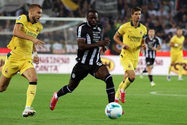 Udinese s Keinan Davis during the Serie A soccer match between Udinese and Milan at the Bluenergy Stadium in Udine, north east Italy - Saturday, September 20,2026 - soccer  Copyright: xAndreaxBressanutti LaPressex