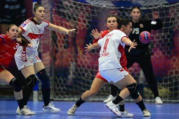 Woman handball tournament O stit mesta Chebu Czech Republic vs Turkey in Cheb, Czech Republic, September 20, 2025. (CTKxPhoto SlavomirxKubes) CTKPhotoP2025092006448  CTKPhotoP2025092006448