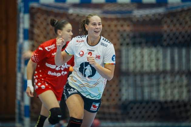 Women s Handball World Cup Qualifiers Croatia Norway Cheb, Czech Republic 20250920 Norway s Guro Nestaker during the friendly match in women s handball between Croatia and Norway at Sports hall TJ Lokomotiva Photo Terje Pedersen NTB Cheb Czech Republic EDITORIAL USE ONLY RESTRICTED USE FOR BETTING COMPANIES  Copyright: xTerjexPedersenx xNTBx