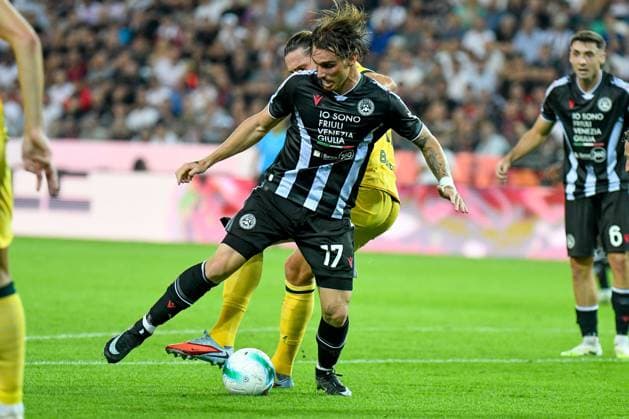 CALCIO - Serie A - Udinese Calcio vs AC Milan Udinese s Iker Bravo in action during Udinese Calcio vs AC Milan, Italian soccer Serie A match in Udine, Italy, September 20 2025 Udine Italy  Copyright: xIPAxSport ABACAx