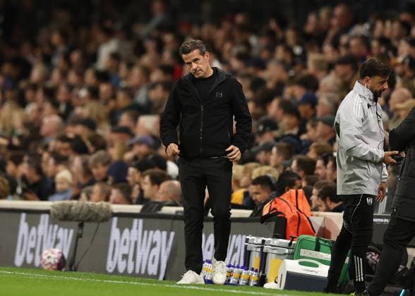 20th September 2025; Craven Cottage, Fulham, London, England; Premier League Football, Fulham versus Brentford; Fulham Manager Marco Silva on the touchline  JohnxPatrickxFletcher